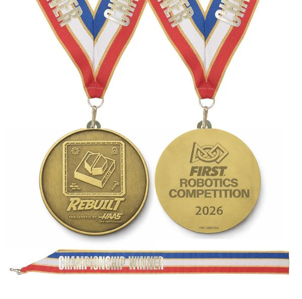 2026 Rebuilt Championship Medallions, Gold - Division Winner (Sold In Packs of 5)