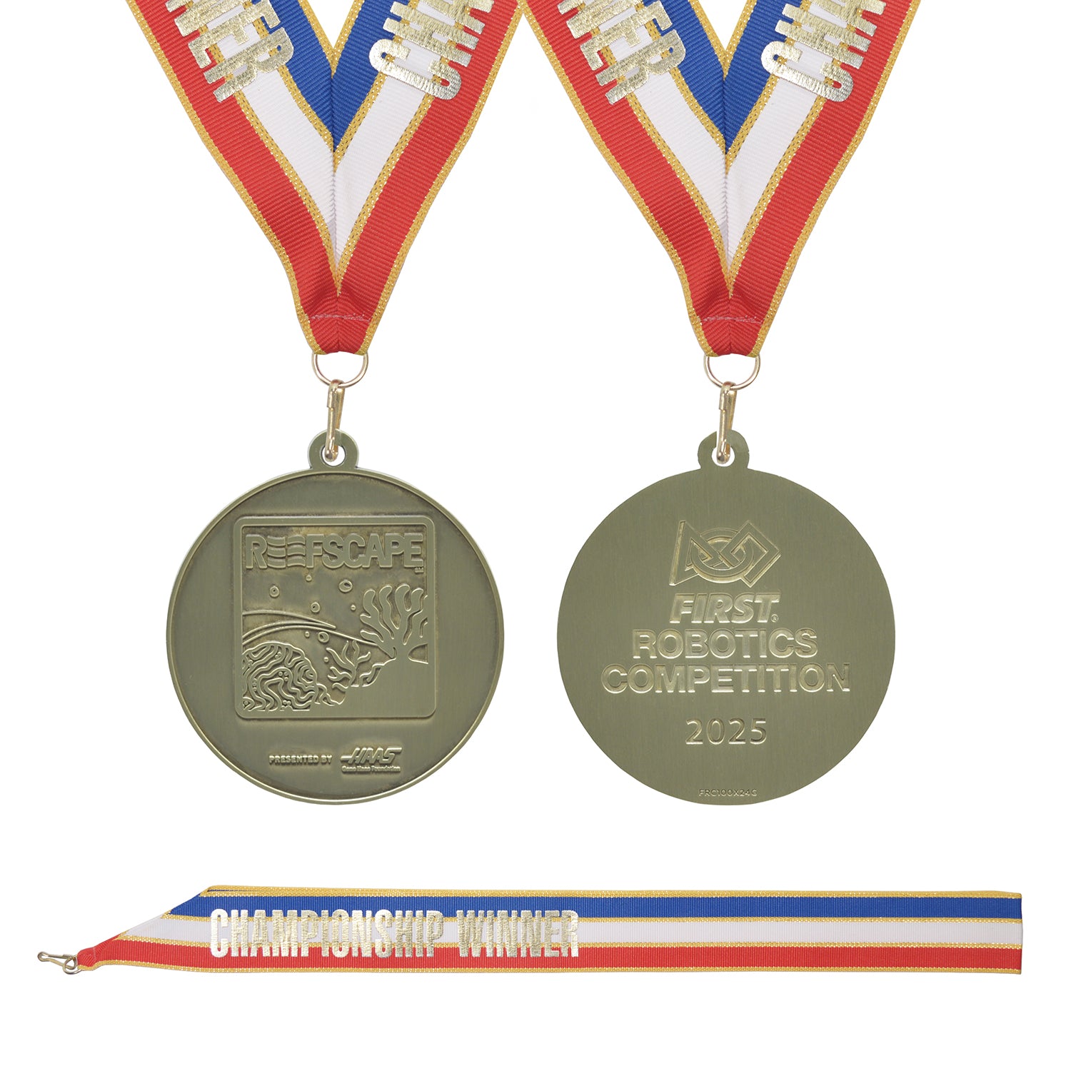 2025 REEFSCAPE Championship Medallions, Gold - Division Winner (Sold In Packs of 5)