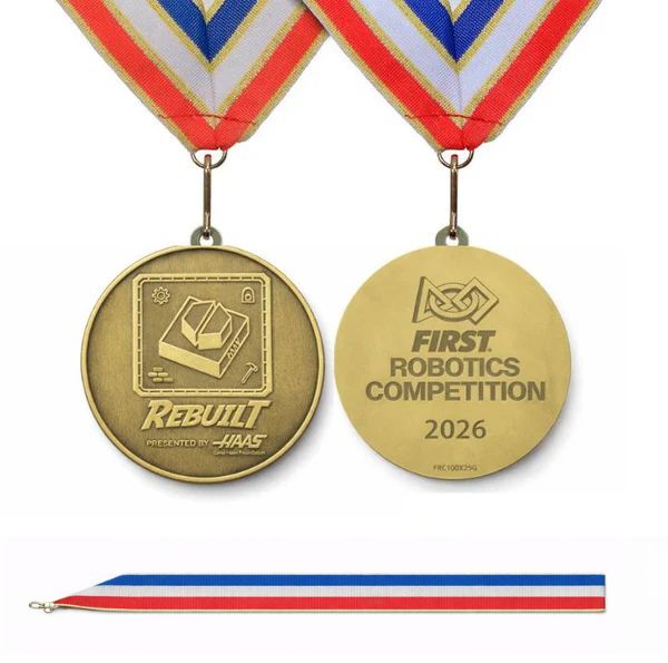 2026 Rebuilt Championship Medallions, Gold - Division Winner (Sold In Packs of 5)