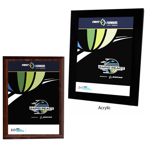 2022 RAPID REACT Presented by the Boeing Company Custom Plaque (2 sizes and styles)