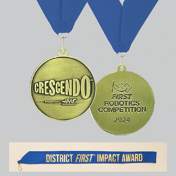 FIRST® Impact Award Medallions, Gold - District (Sold In Packs of 5)