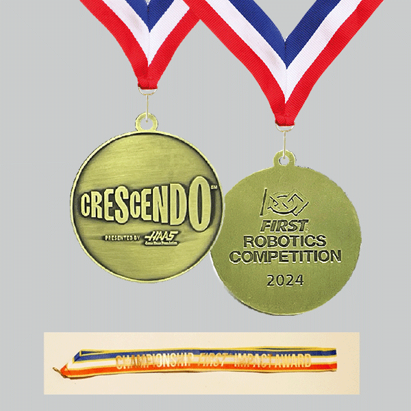 Championship Medallions, Gold - FIRST® Impact Award (Sold In Packs of 5)