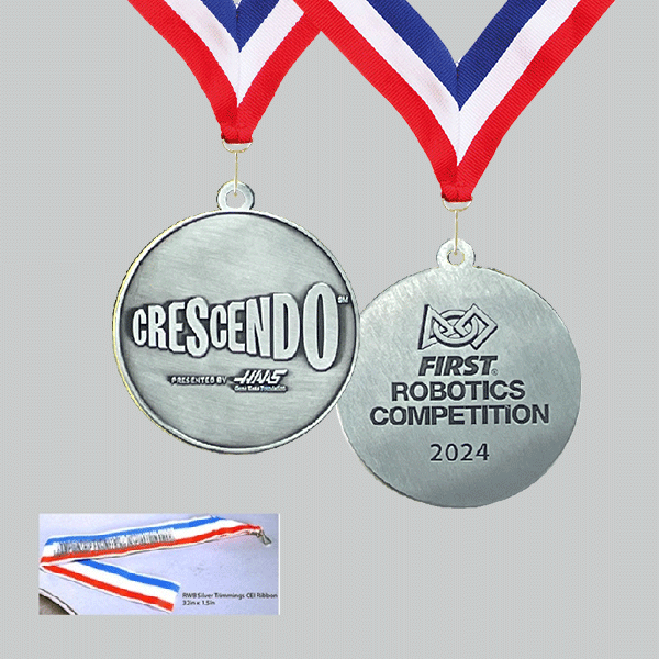 Championship Medallions, Silver - Finalist (Sold In Packs of 5)