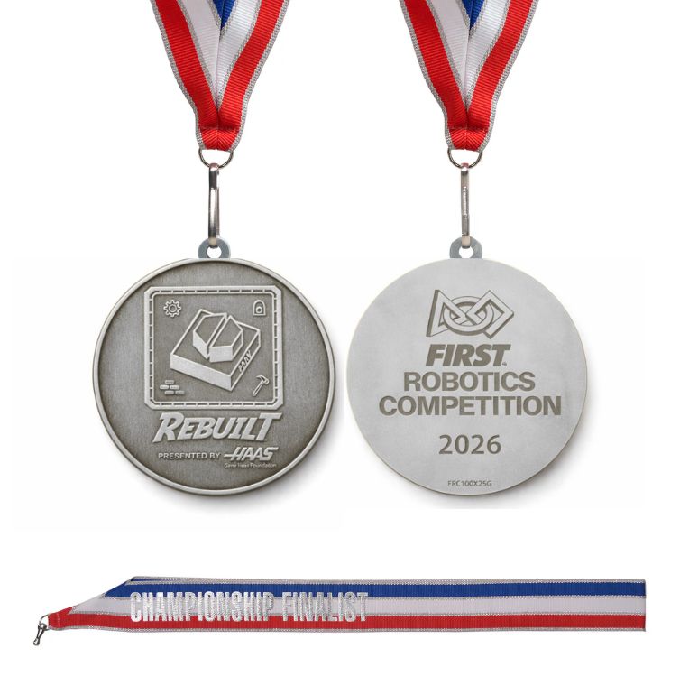 2026 Rebuilt Championship Medallions, Silver - Division Finalist (Sold In Packs of 5)