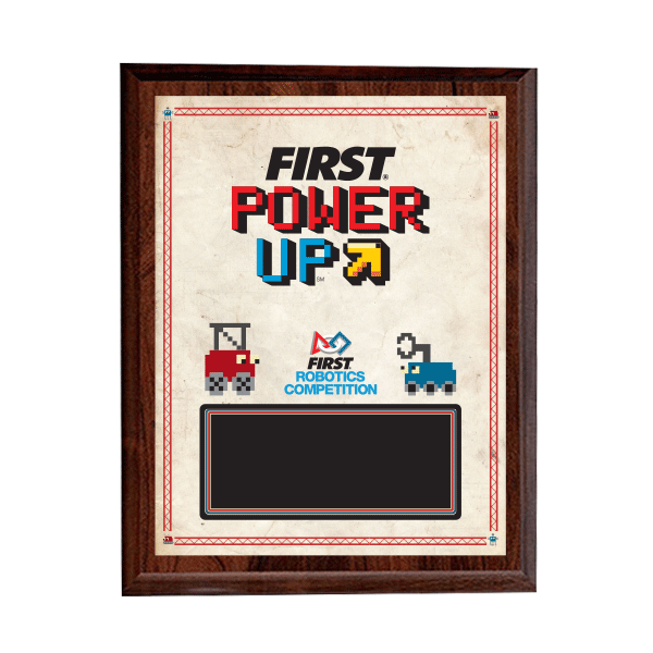 2018 FIRST POWER UP Custom Plaque (2 sizes)