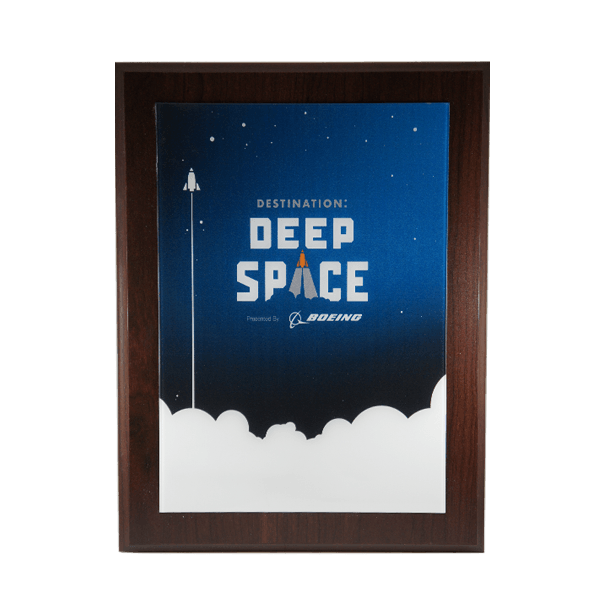 2019 DESTINATION: DEEP SPACE Presented By The Boeing Company Custom Plaque (2 sizes)